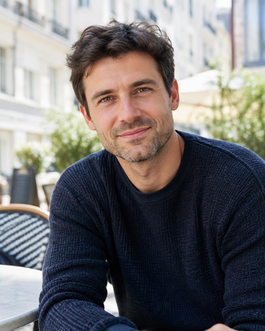 Example style: relaxed lifestyle portrait outdoors