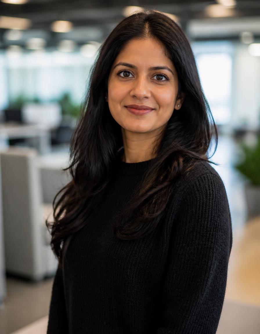 Example style: modern smart-casual tech professional portrait